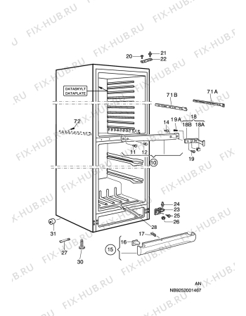 Взрыв-схема холодильника Husqvarna Electrolux QT4311RFX - Схема узла C10 Cabinet